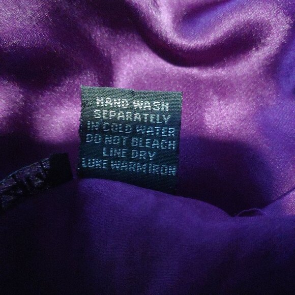 Magazine Clothing Co. Purple Fairy Goth Grunge Whimsy Y2K Baby Boll Satin Top S - Picture 12 of 12